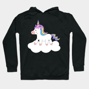 Cute Kawaii Unicorn on sky Hoodie